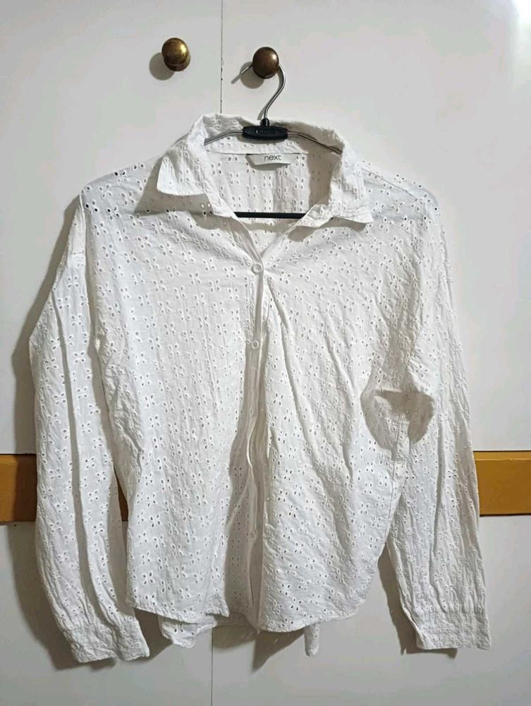 White Embroidered Shirt