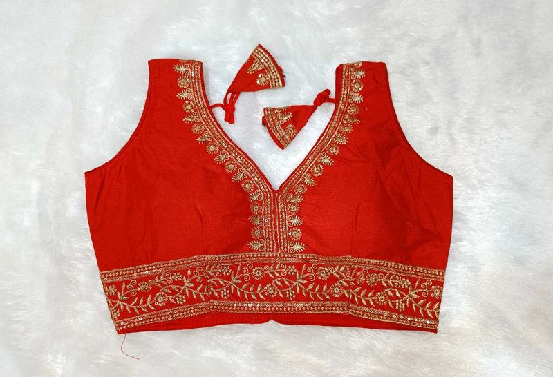 Red South Silk Blouse