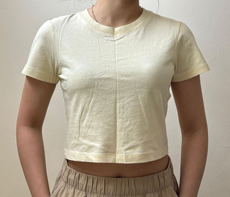 Pastel Yellow Crop top