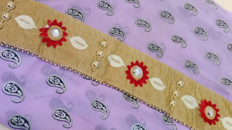 Lavender Colour New Saree