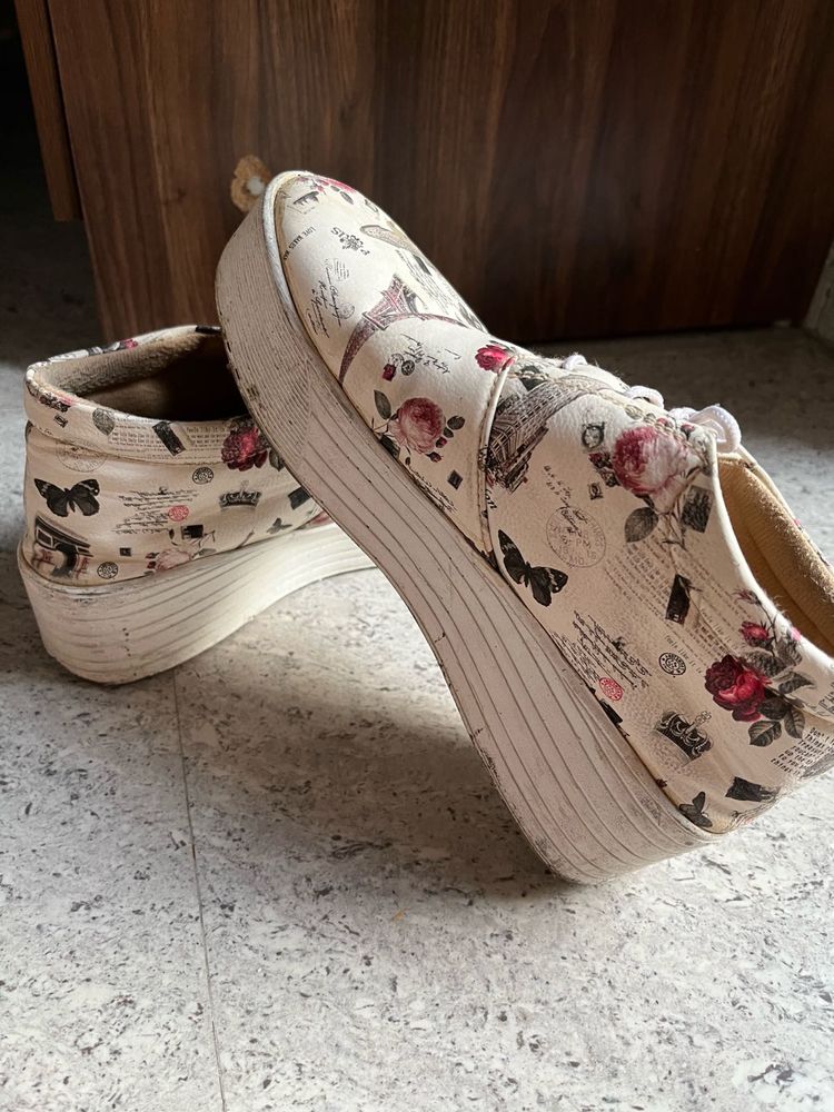 Paris Print Platform Sneakers