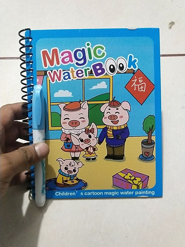 Magic Water Quick Dry Book Water Coloring Book Doodle with Magic Pen Painting Board