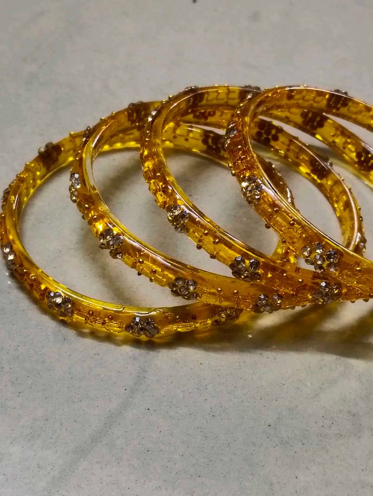 Golden Bangles - Set of 4