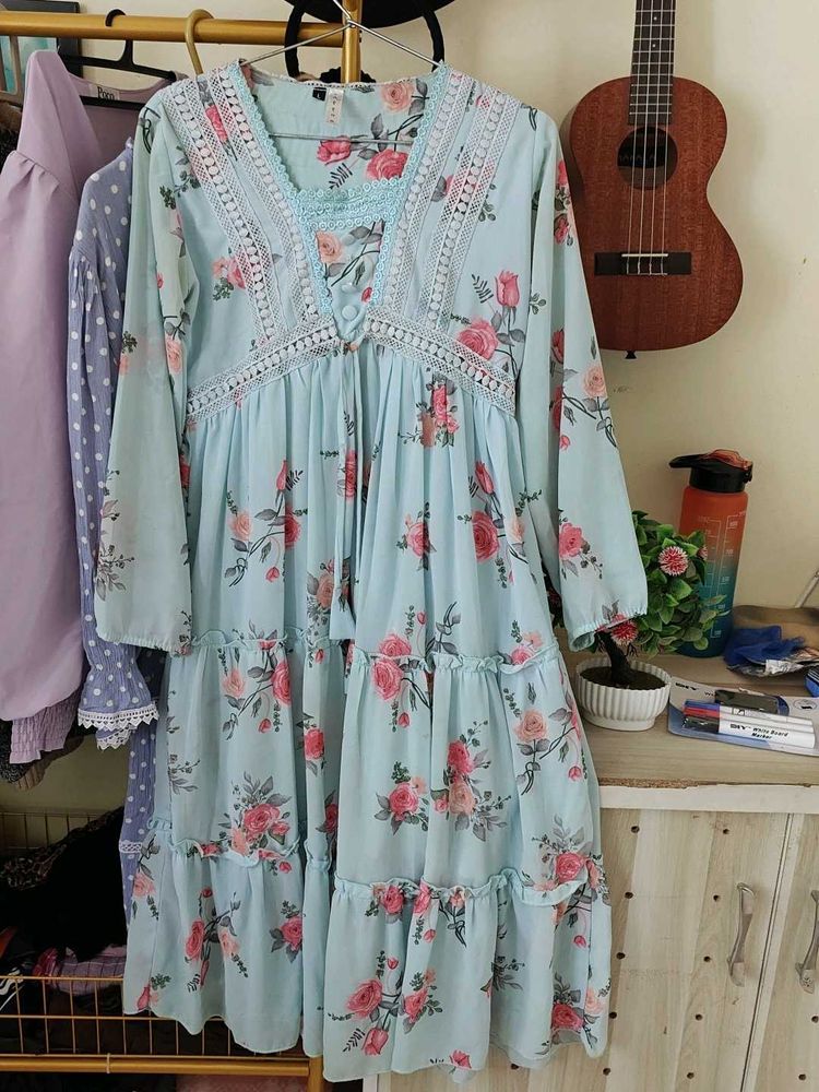 Floral Print Tiered Dress