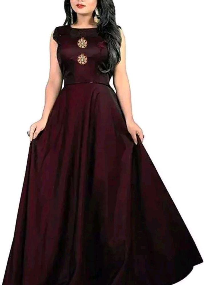 Elegant Maroon Maxi Dress