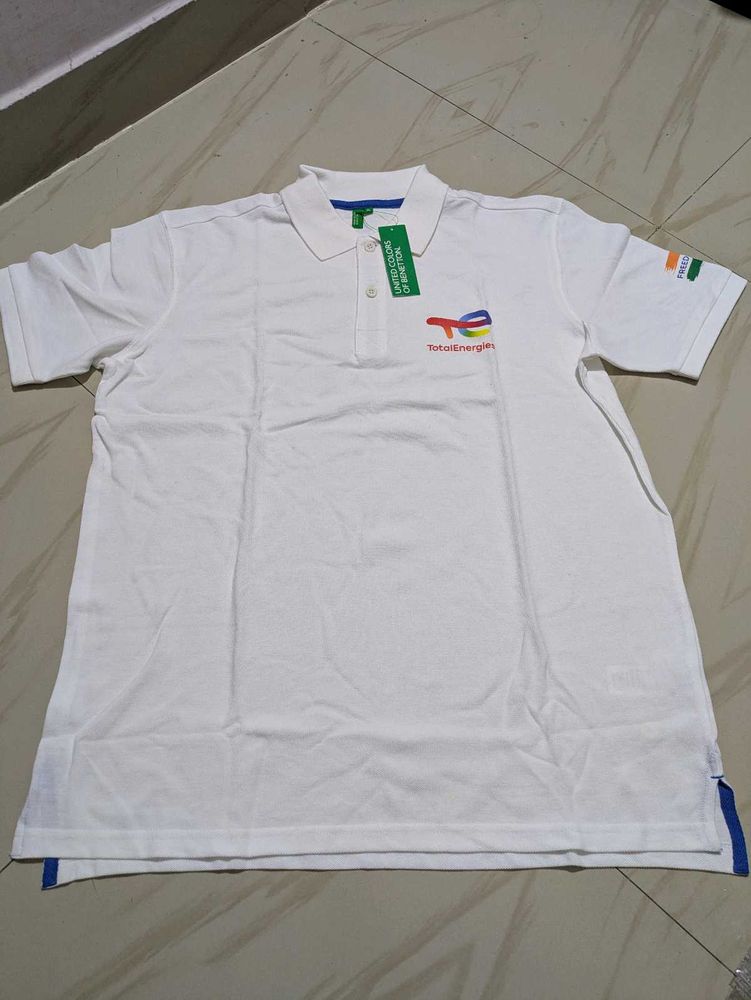 Benetton White Polo Shirt