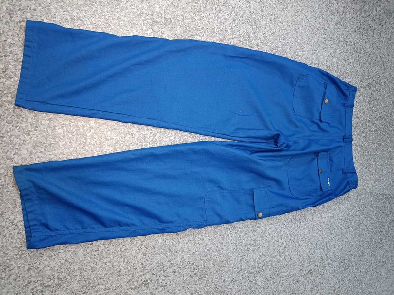 Blue poly cotton pants👖