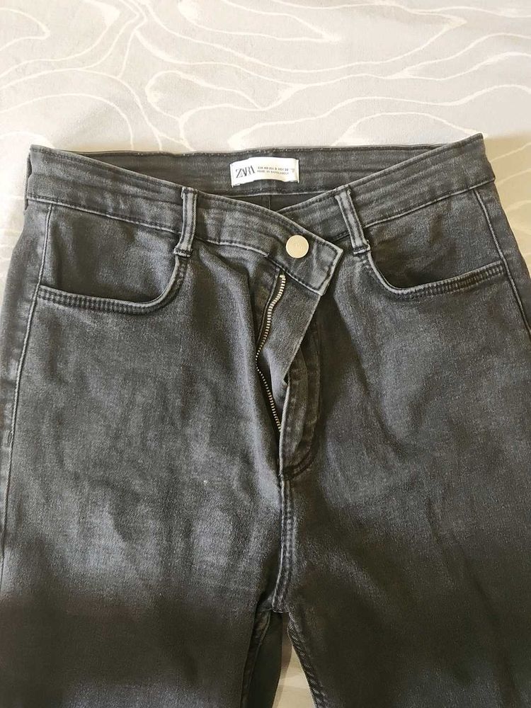 Zara Gray Denim Jeans