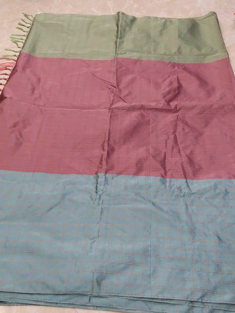 Silk Saree Triple Colour