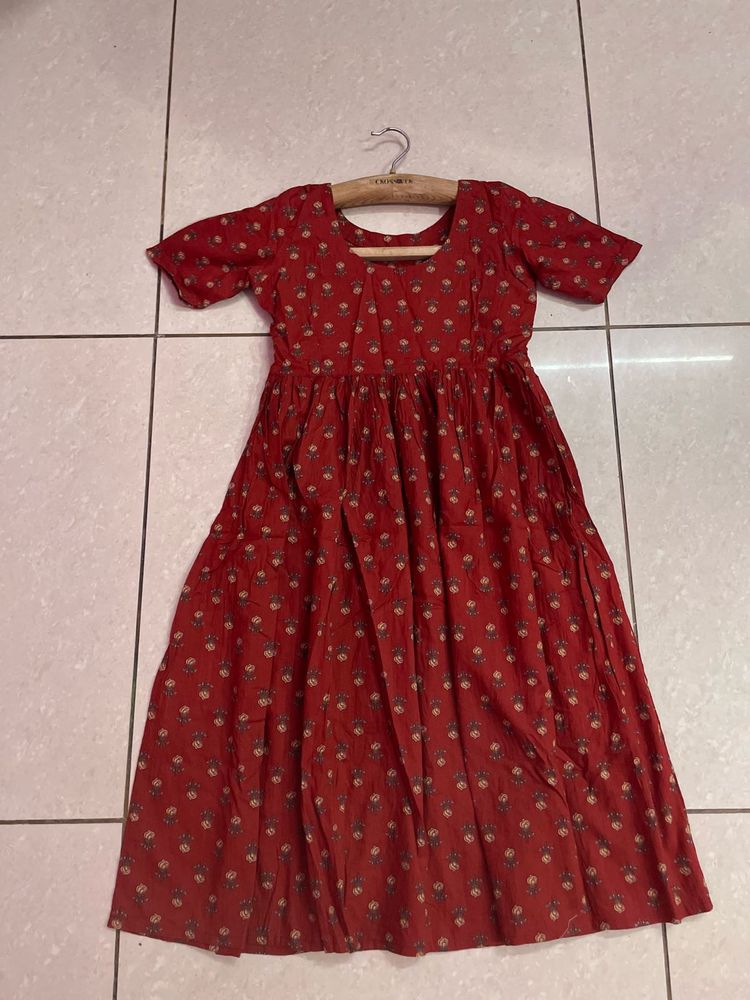Red Printed Dress