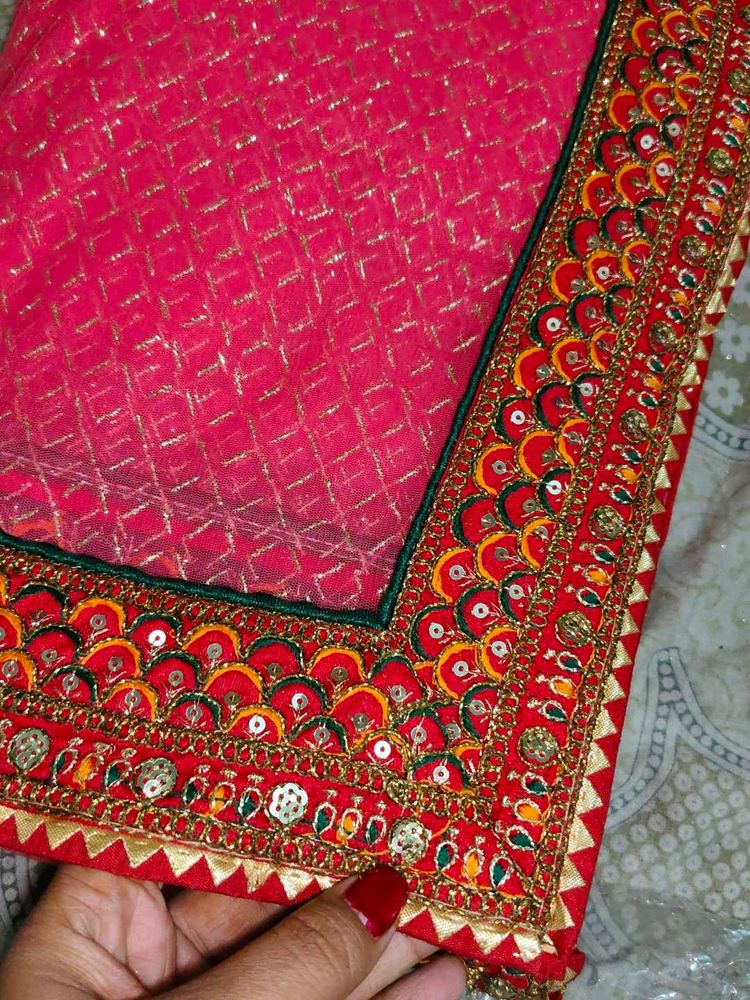 Gorgeous Pink net Saree