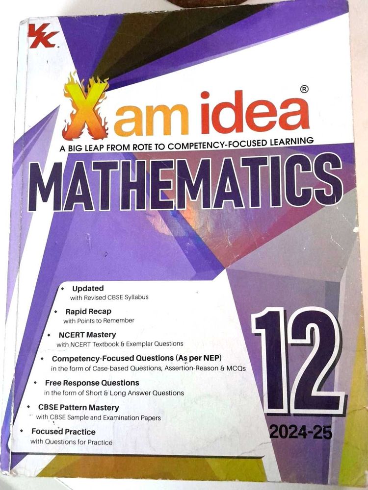 Xam Idea Maths Class 12 2024-25 Version