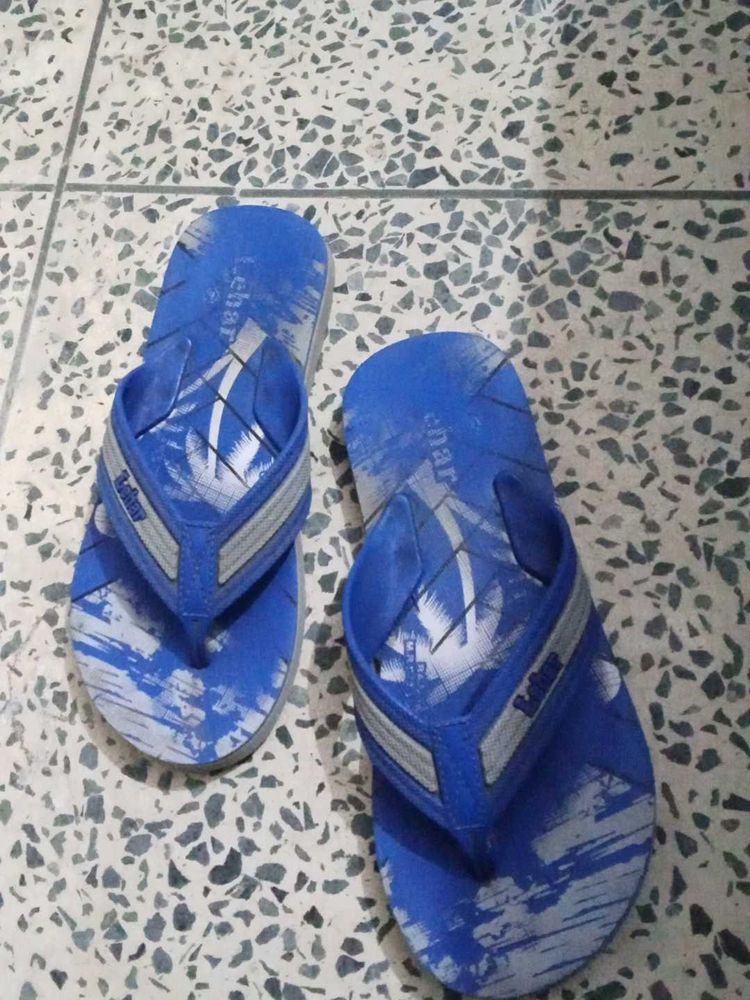 Blue Lehar Slippers