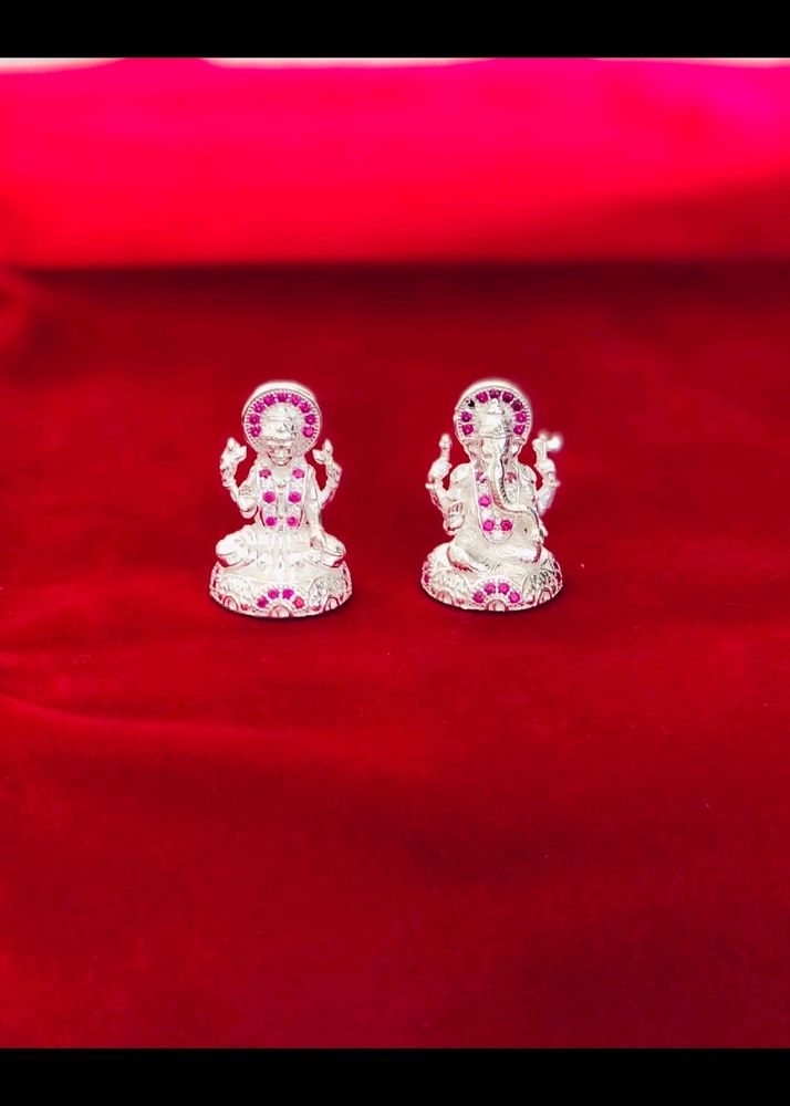 Laxmi Ganesh Murti Pure Silver