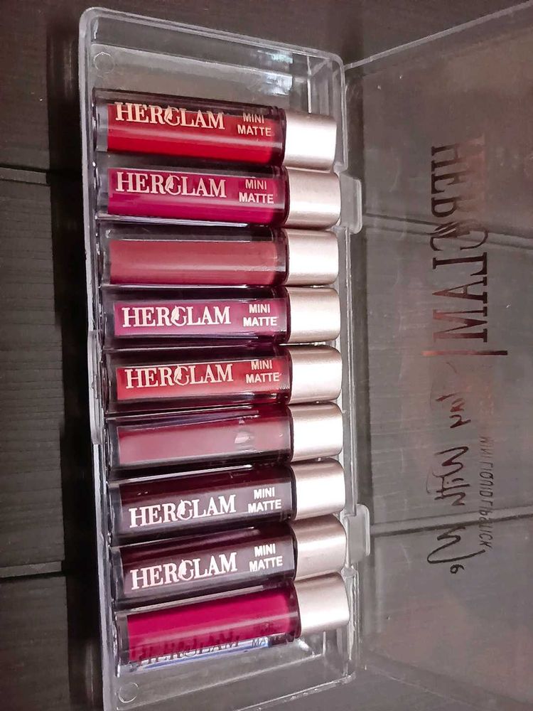 Cute Mini Liquid Lipstick 💄 Set Of 9 Pcs Box