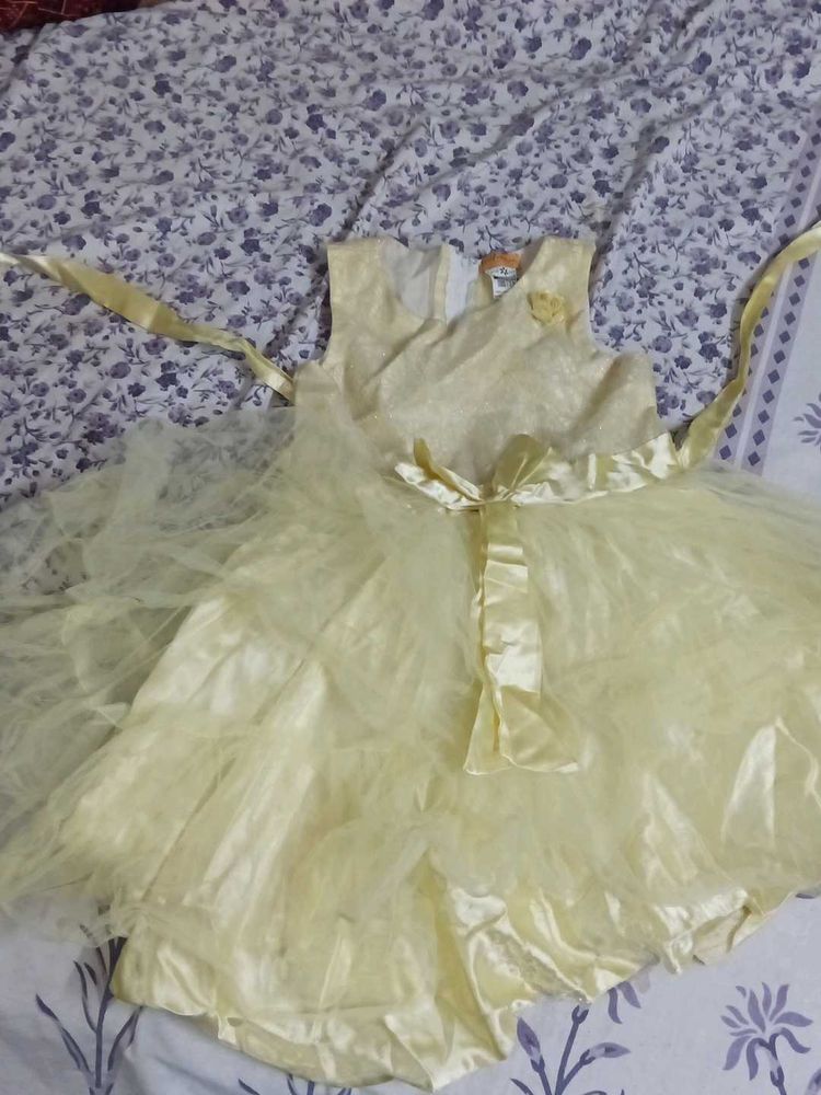 Yellow Party Dress For Kid