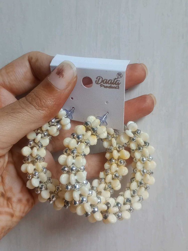 Beaded Hoop Earrings