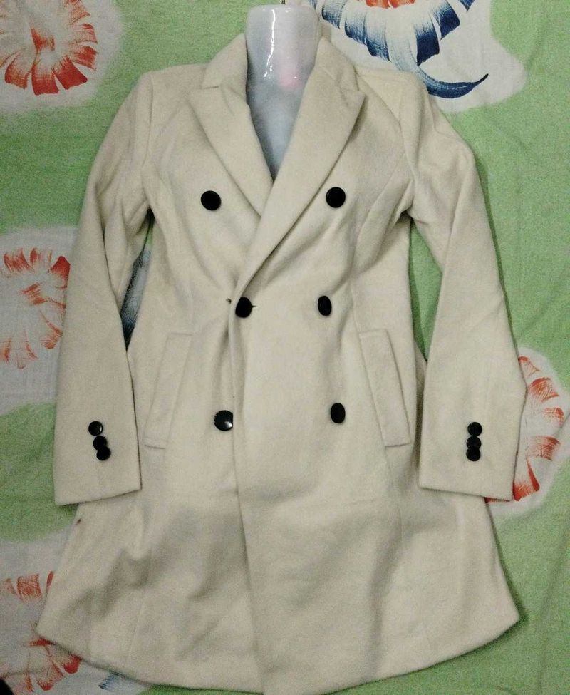 Elegant Cream Trench Coat