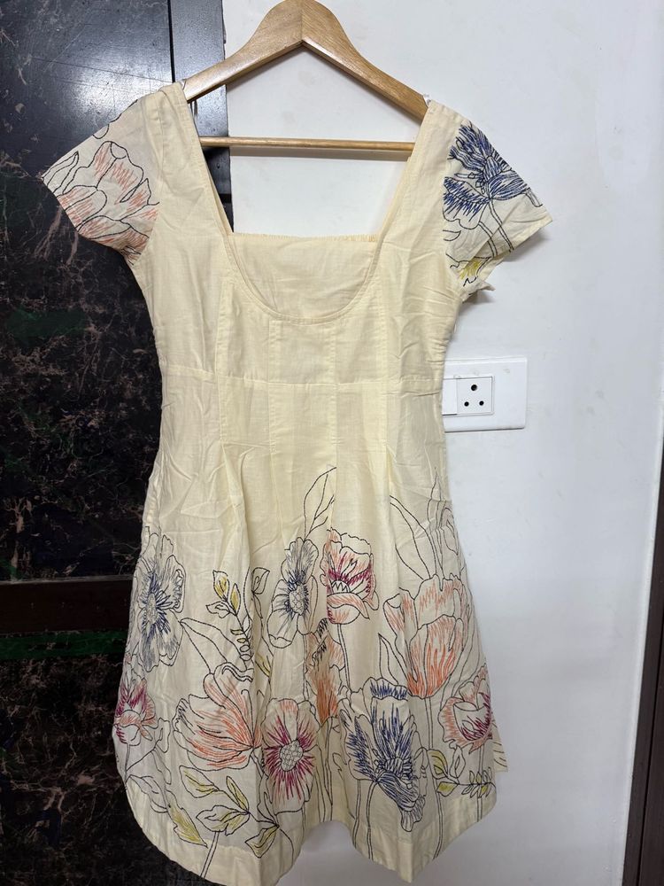 Cream Mini Dress