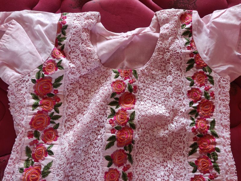 Stiched pink suit with chudidar and duppatta