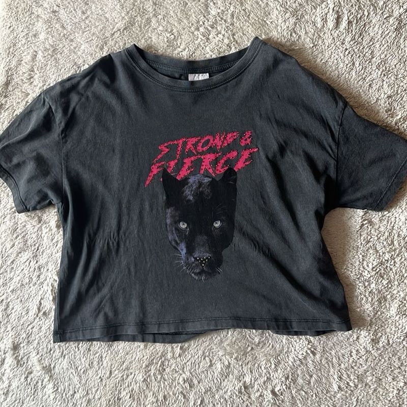 Zara Strong and Fierce Black Panther Top