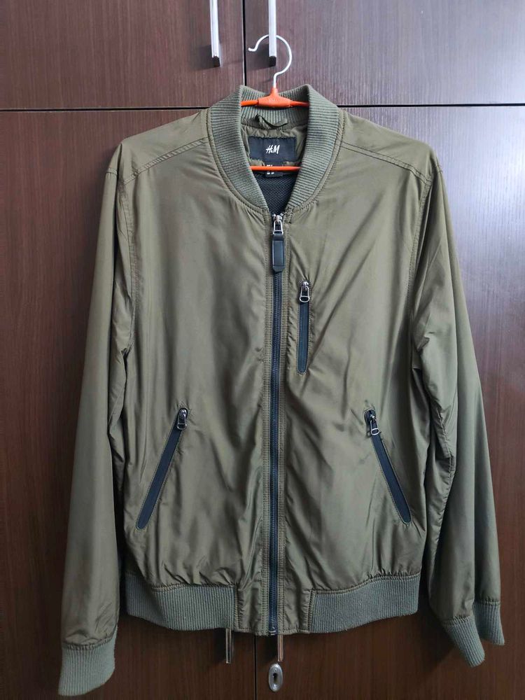 H&amp;M Olive Green Bomber Jacket