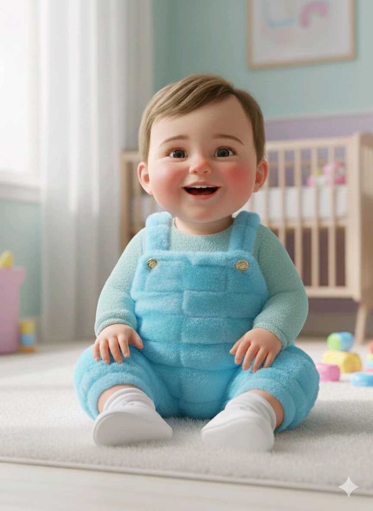 Cute Baby Blue Overalls