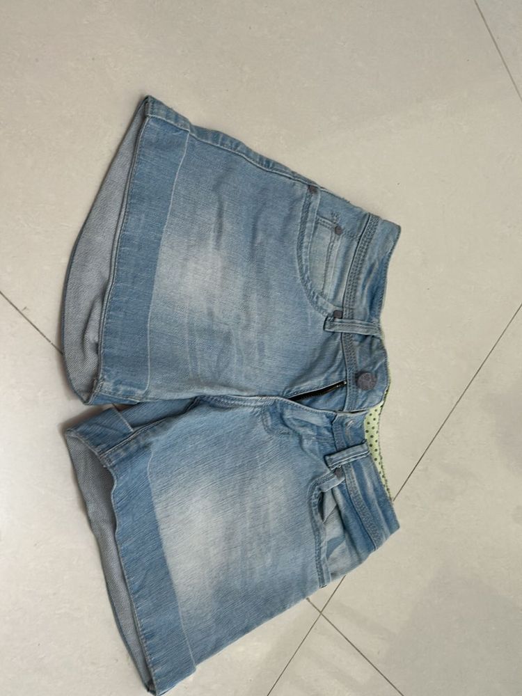 Classic Blue Denim Shorts