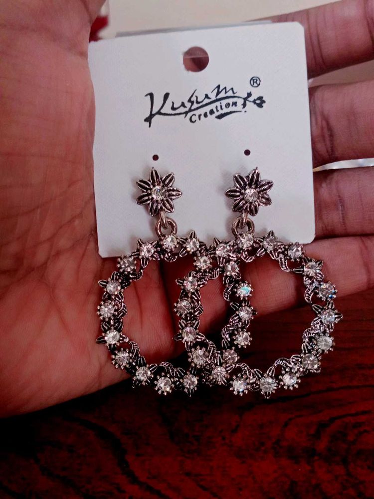 Floral Hoop Earrings