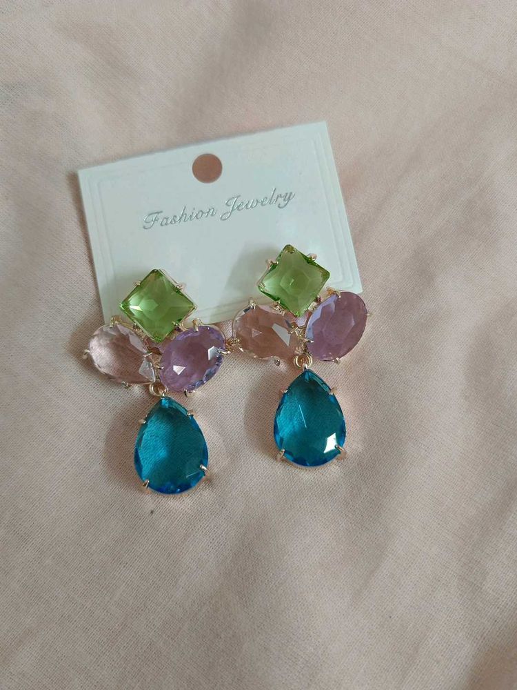 Gemstone Drop Earrings
