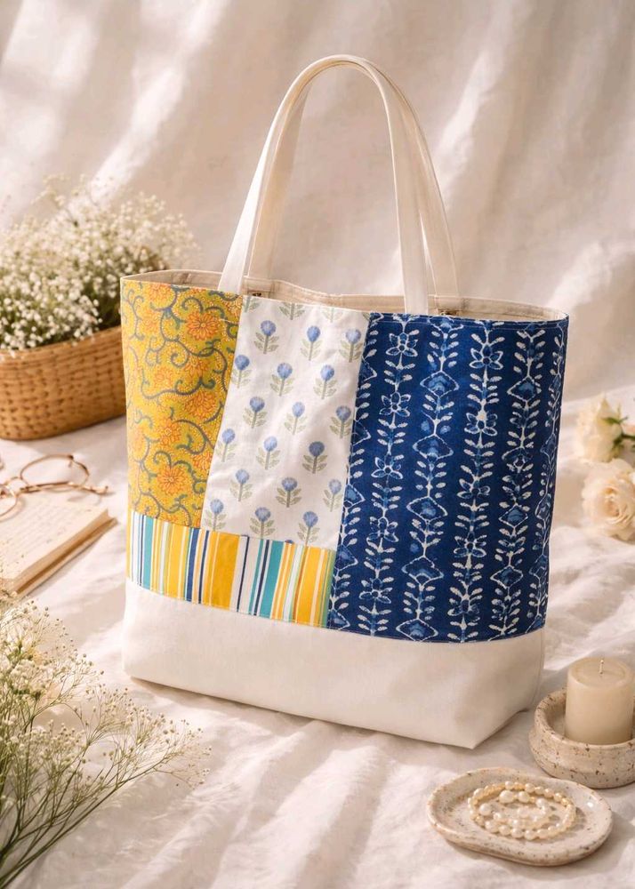 Colorful Patchwork Tote Bag