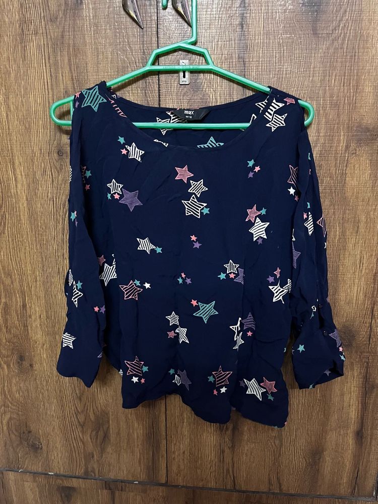Very Stylish Navy Blue Max Top