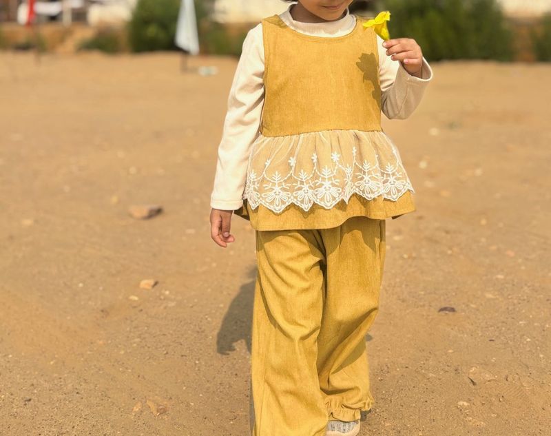 Adorable Mustard Corduroy Set