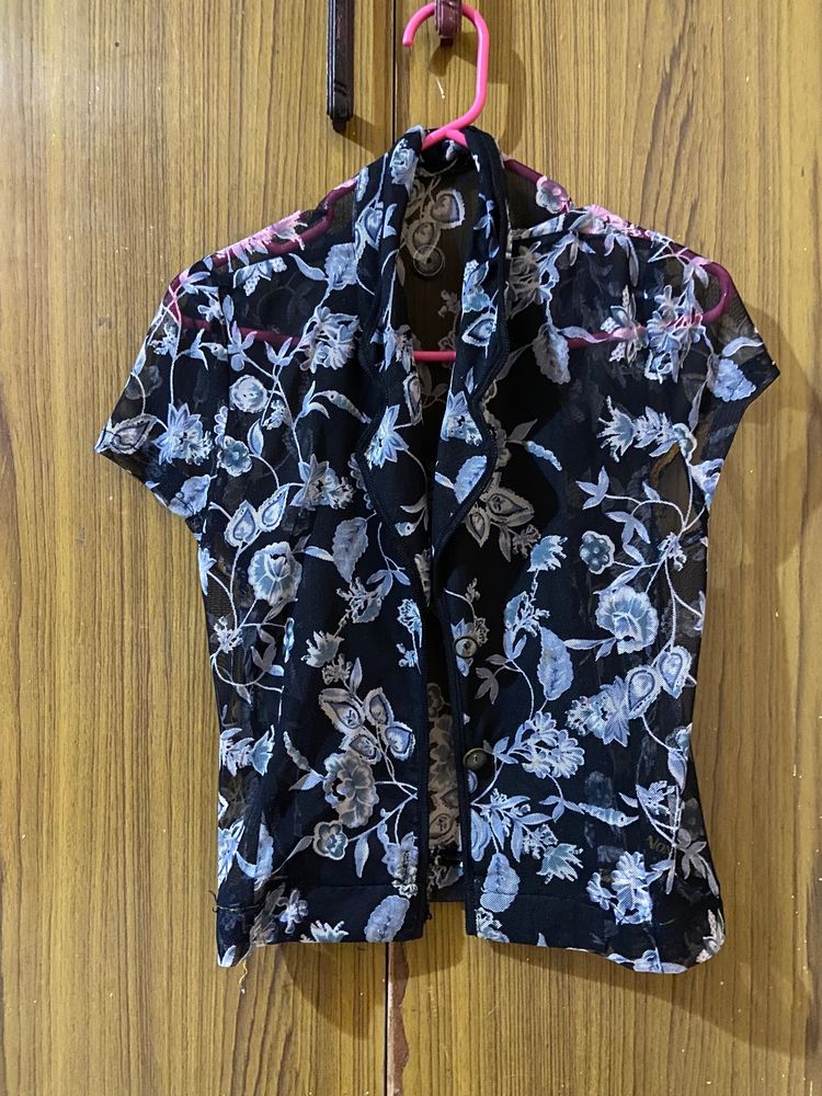 Sheer Netted Shrug