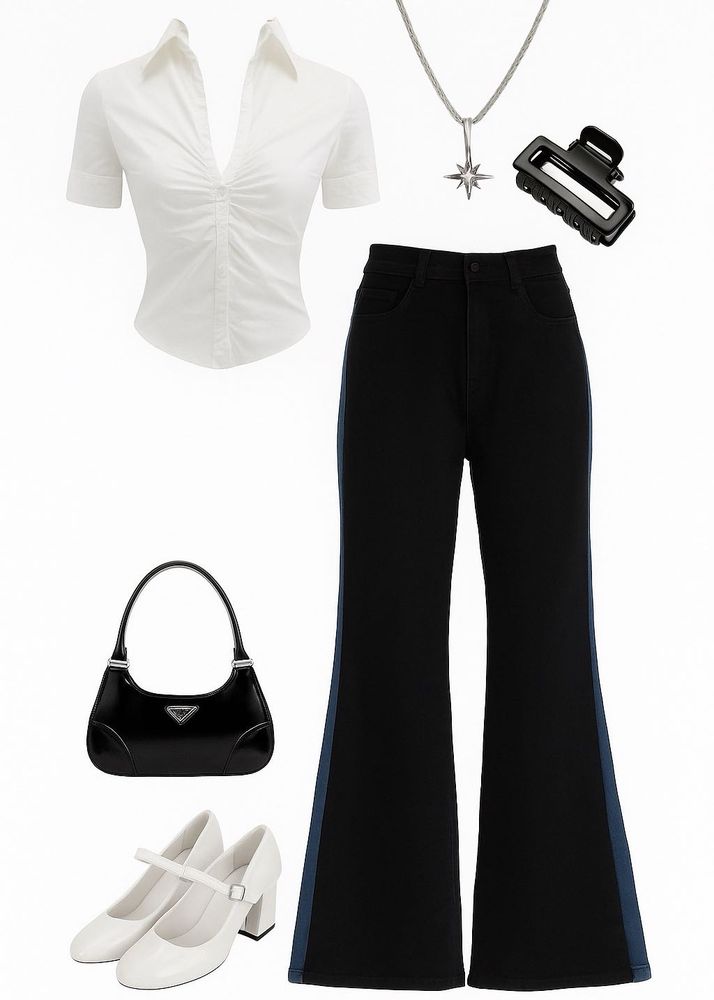 Y2K ♡ Bootcut Jeans In Black