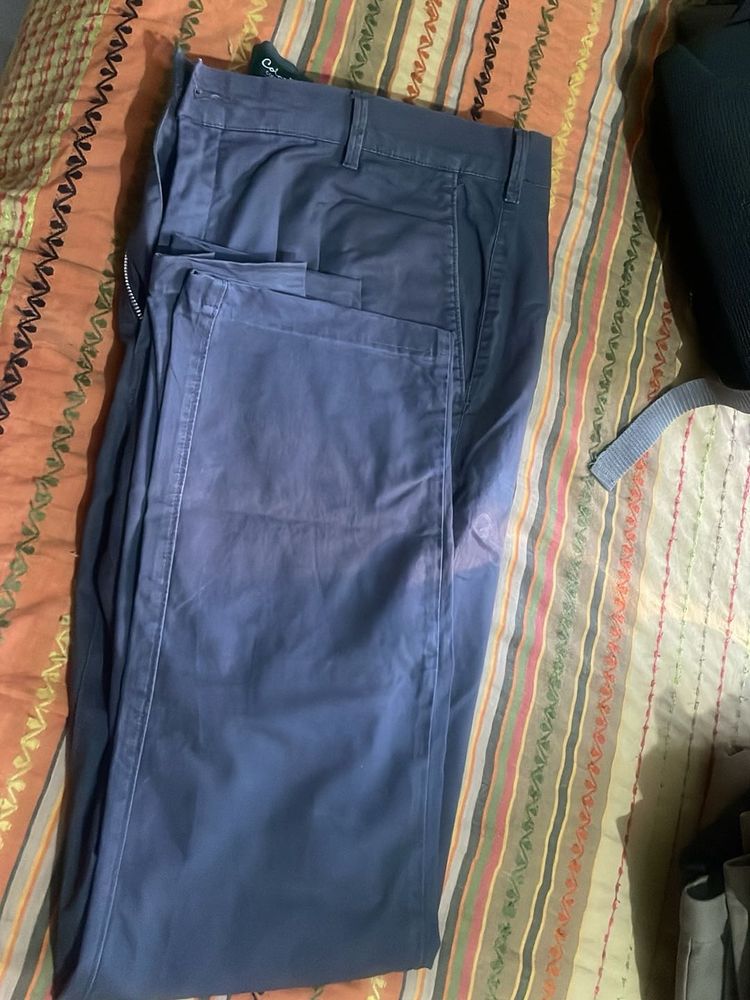 Blue Casual Pants