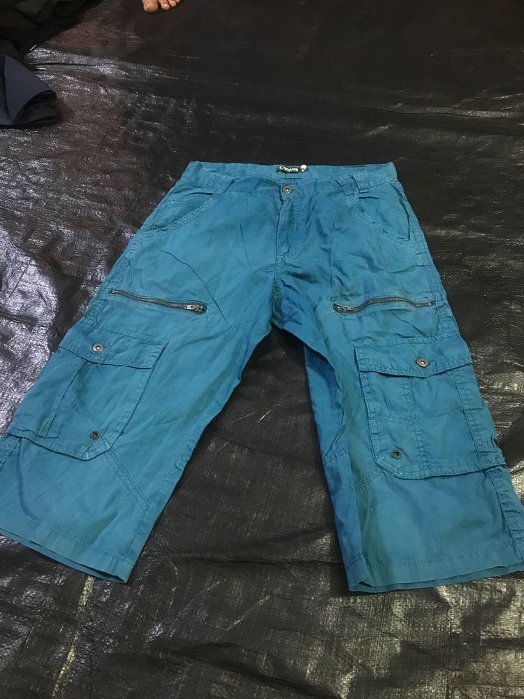 Blue Cargo Shorts