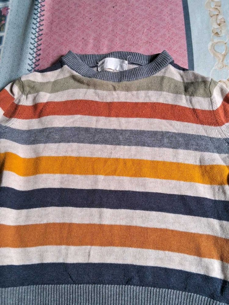 Striped Knit Pullover