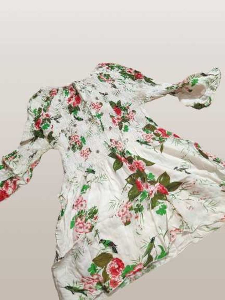 White Color Bell Sleeves Top