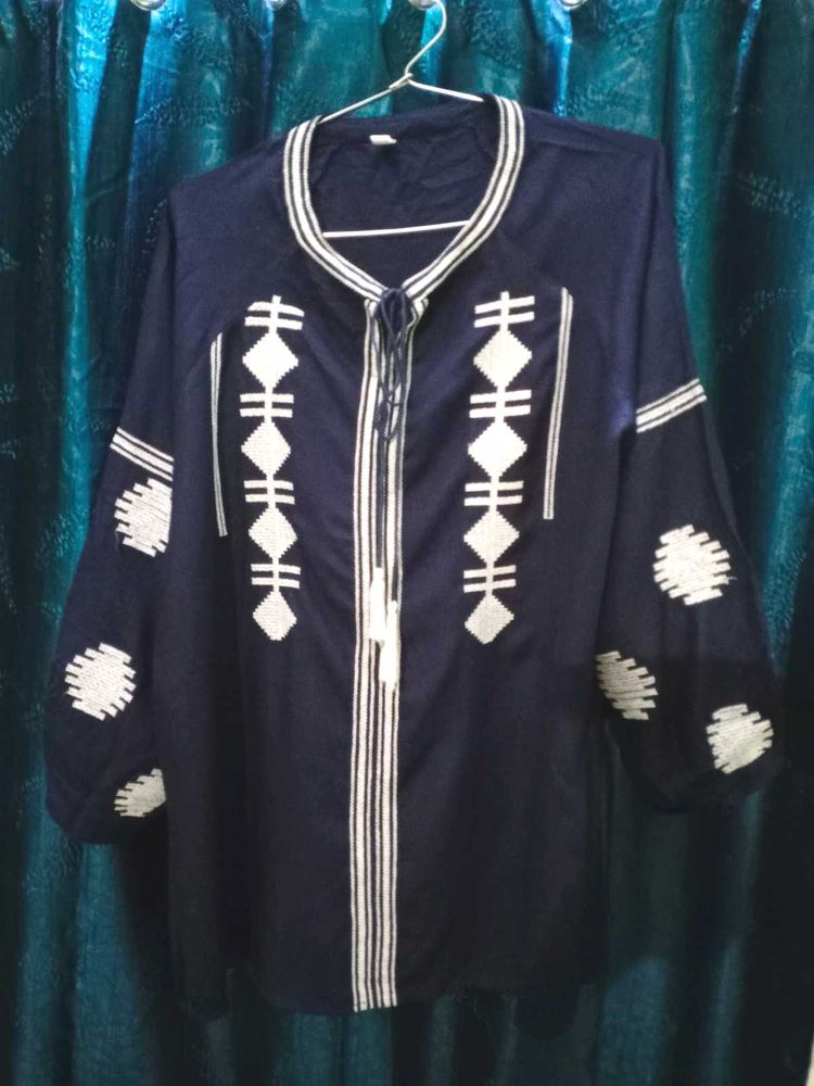 Bohemian Embroidered Tunic Top