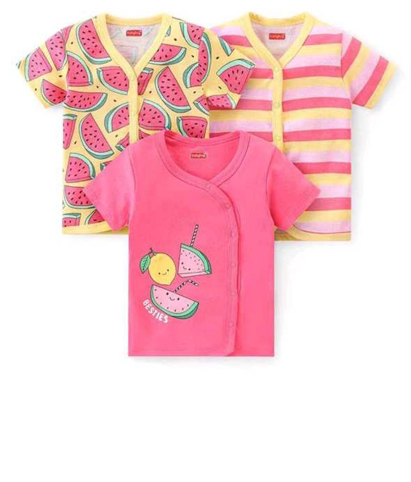 New Born Baby Top Set Of 3