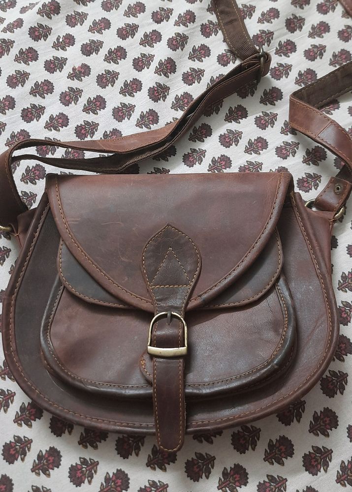 Real Leather Sling Bag