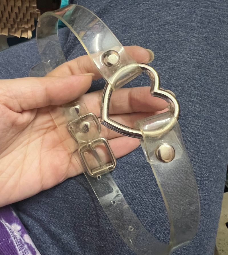 Y2K Heart Strap Up Choker