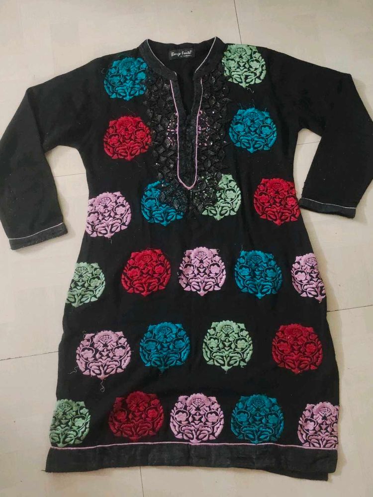 Black Woolen Kurti