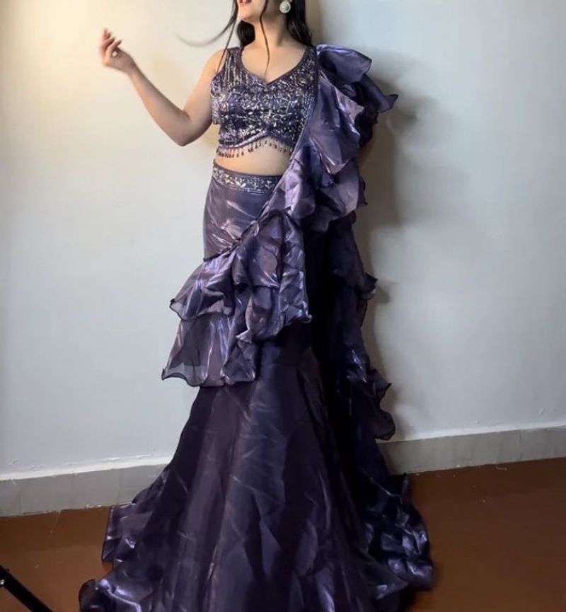 Fish Cut Ruffle Lehenga Choli