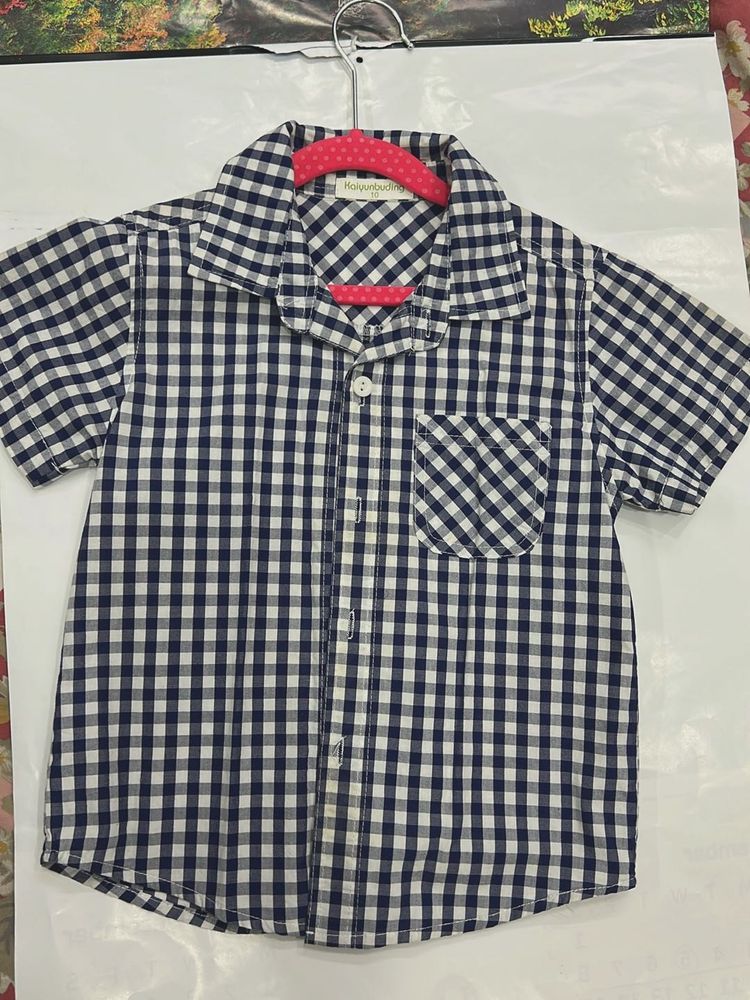 Boys Checkered Shirt 100% Pure Cotton