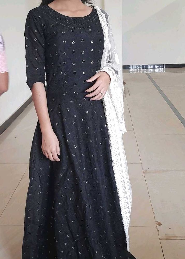 Elegant Black Kurta/gown Set