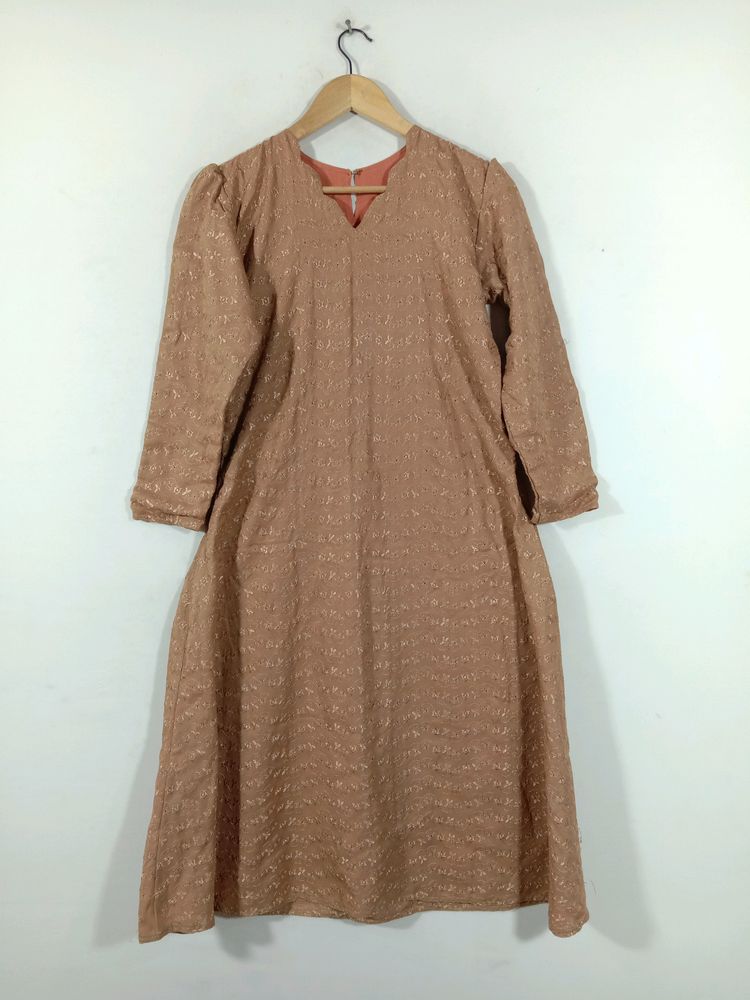 Khaki Colour Daily Wear Kurta (Women&#39;s)