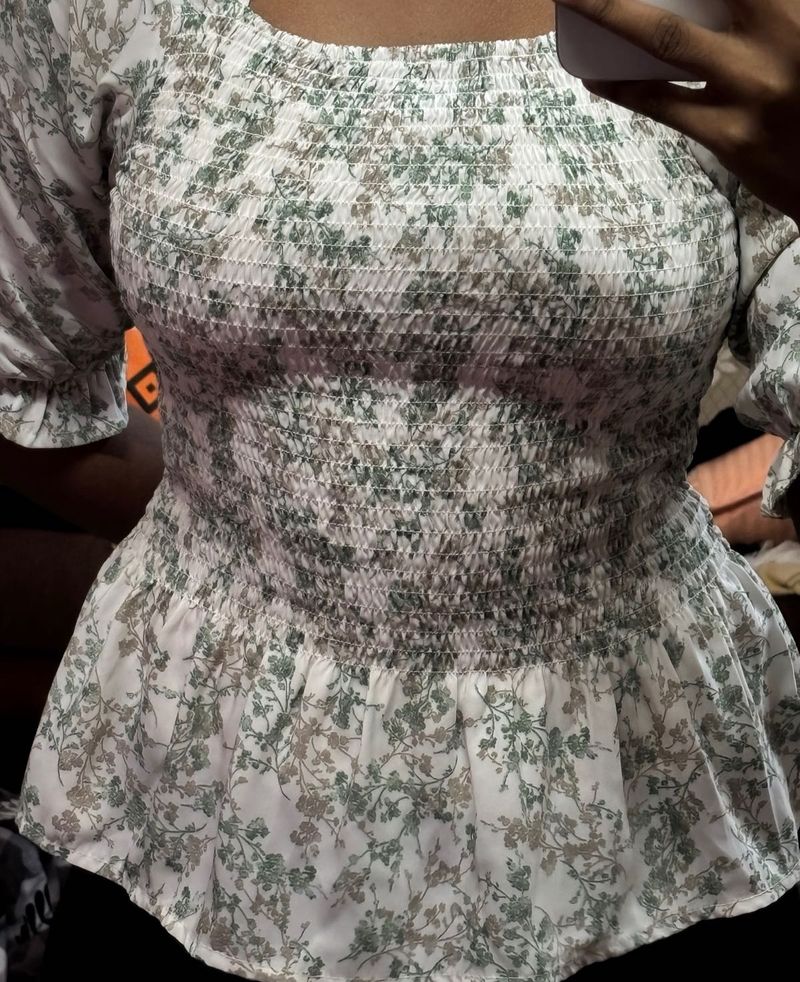 Floral Smocked Top
