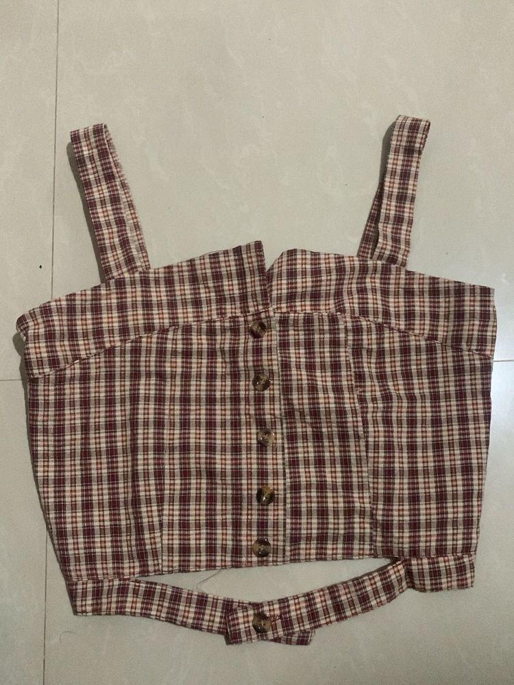 Plaid Crop Top